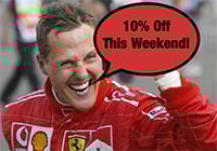 10% Discount to celebrate Schumachers 300th F1GP