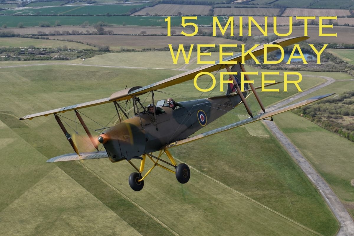 15 Minute Weekday Tiger Moth Offer Experience from Trackdays.co.uk