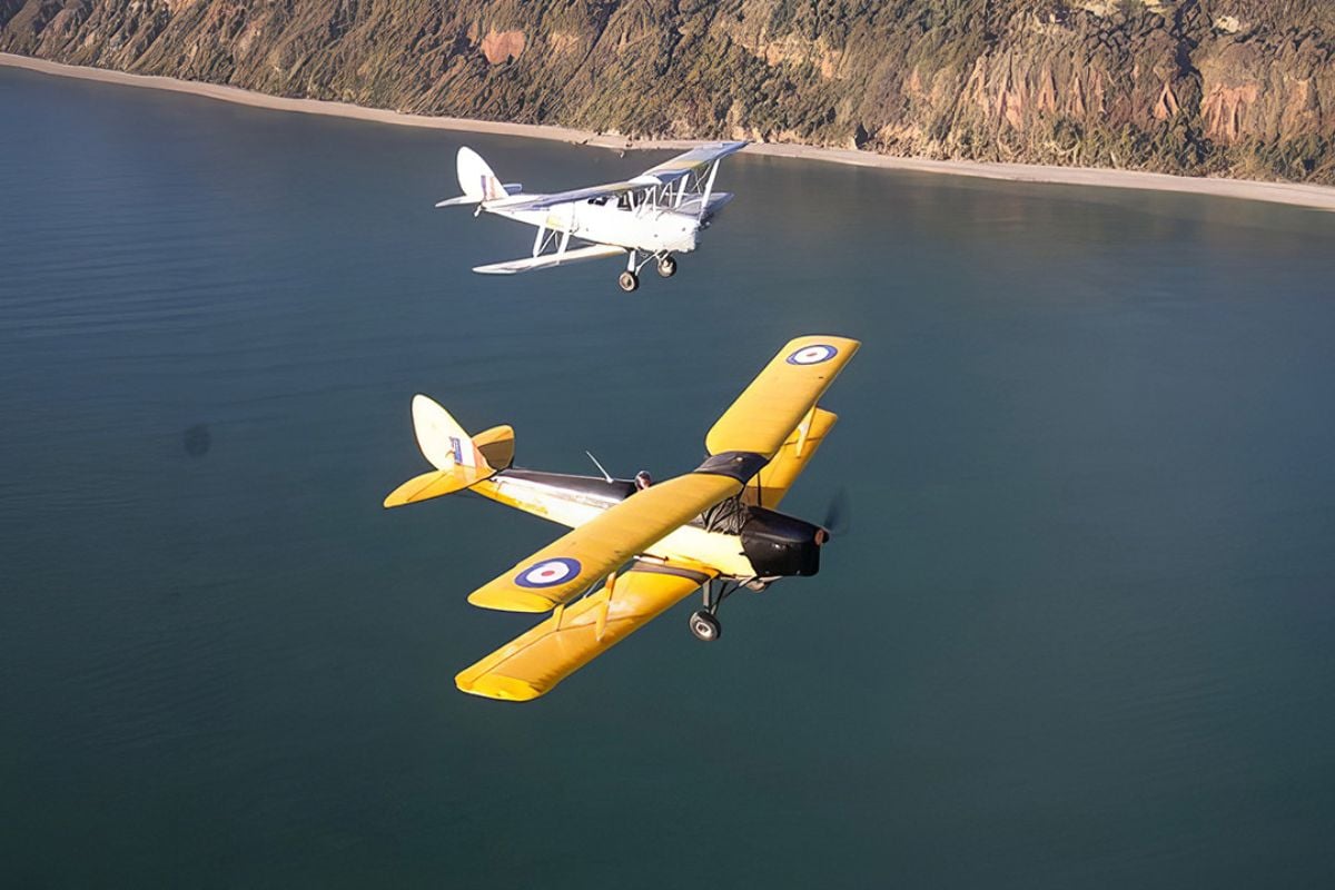 60 Minute Tiger Moth Jurassic Coast Flight from Dunkeswell Aerodrome Experience from Trackdays.co.uk