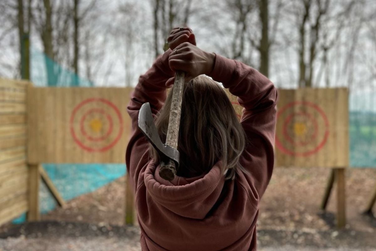 Axe Throwing at Ripley Castle Activity Centre Experience from Trackdays.co.uk