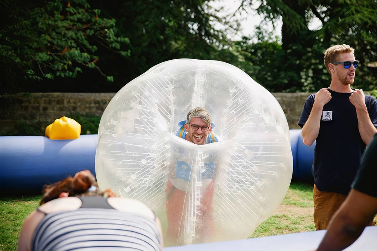 Group Body Zorbing at Ripley Castle (per person) Experience from Trackdays.co.uk