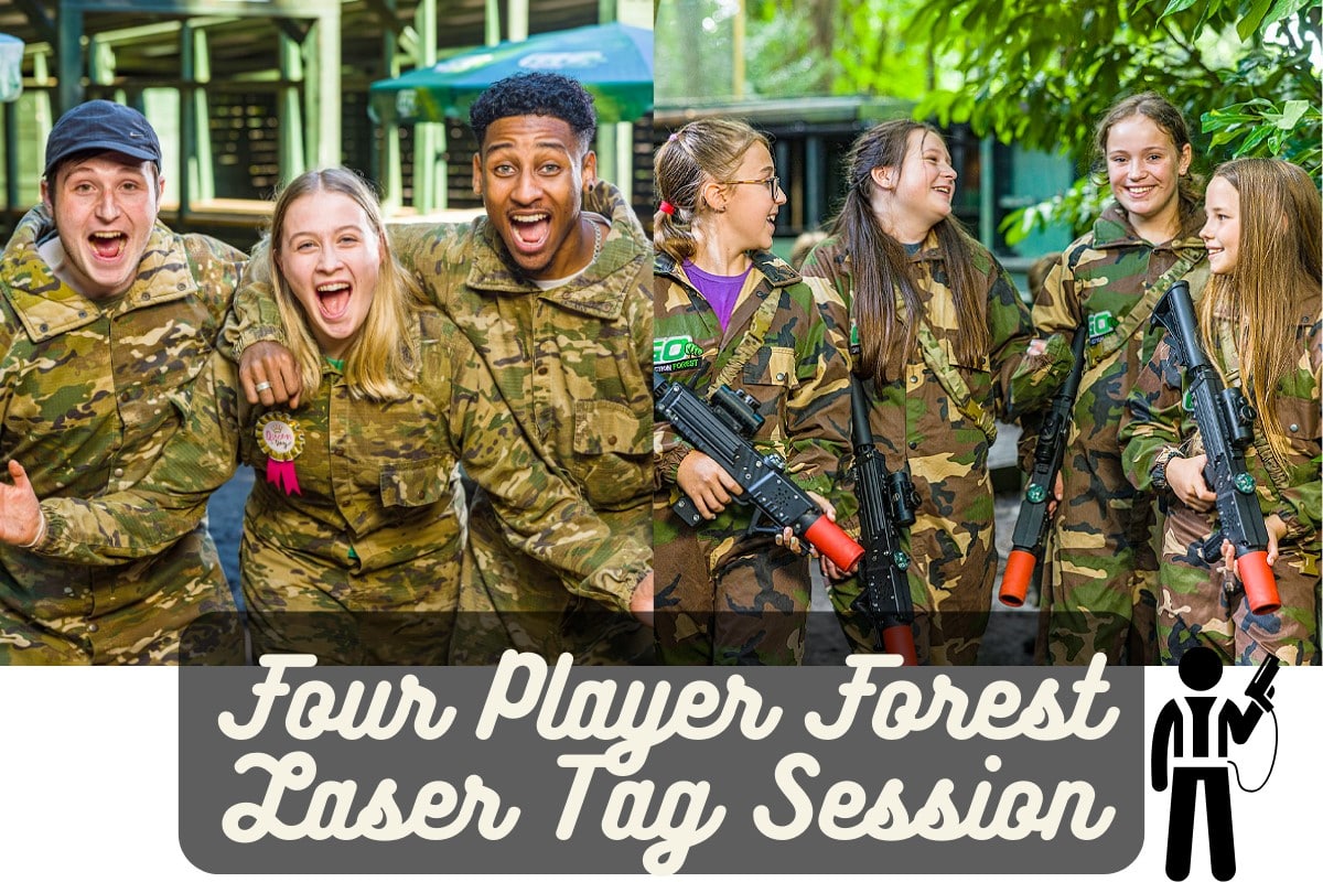 Four Player Forest Laser Tag Session Experience from Trackdays.co.uk