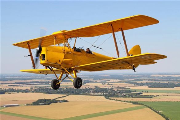15 Minute Tiger Moth Flight and IWM Duxford Entrance Driving Experience 1