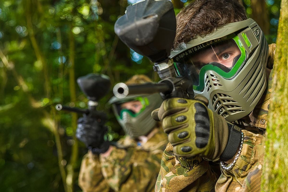 Two Player Forest Paintballing: 100 Paintballs Experience from Trackdays.co.uk